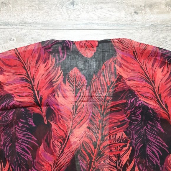 Beverly Drive Womens 16/18W/M Swimsuit Cover Up Sheer Blouse Nightie Crepe - Picture 8 of 10